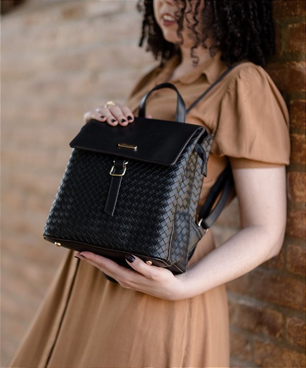 Mochila Feminina Chenson Original - Contrastes - Preto - 8485324