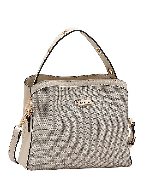 Bolsa Clássico Chic - Alça dupla - Rosê - Chenson 3485314