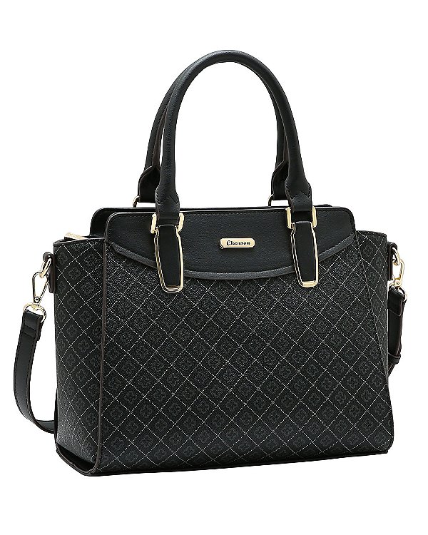 Bolsa Elemento Gráfico - Alça de Mão - Chenson 3485610 - Preto