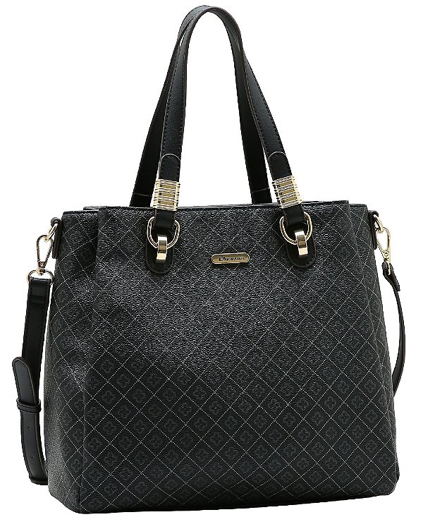 Bolsa Elemento Gráfico - Alça de Mão - Chenson 3485611 - Preto