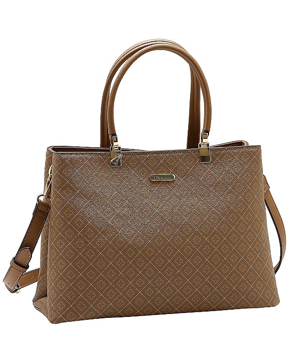 Bolsa Elemento Gráfico - Alça de Mão - Chenson 3485614 - Natural