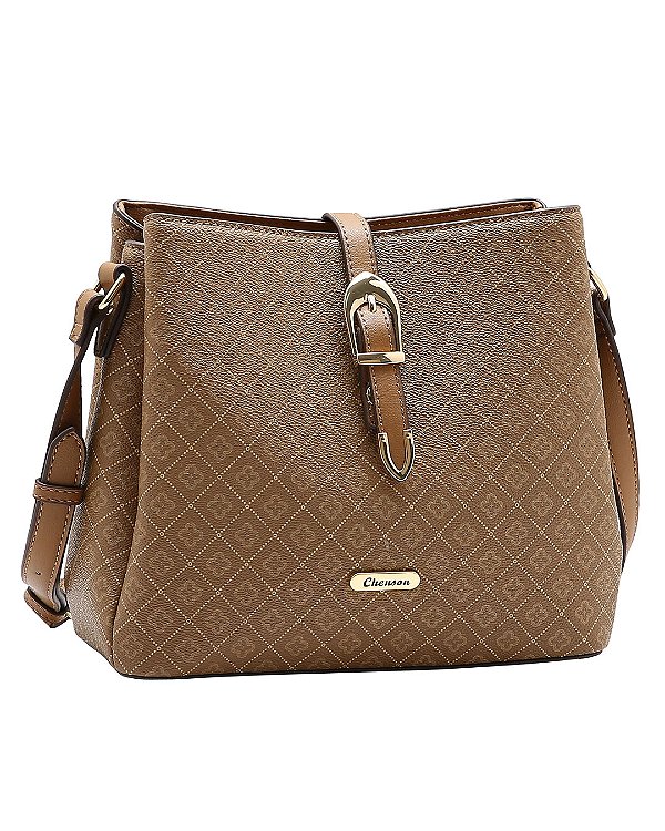 Bolsa Elemento Gráfico - Transversal - Chenson 3485616 - Natural