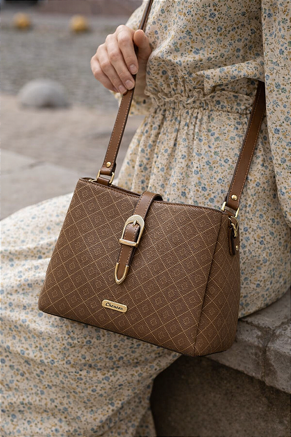 Bolsa Elemento Gráfico - Transversal - Chenson 3485616 - Natural