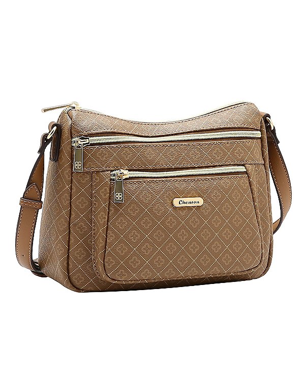 Bolsa Elemento Gráfico - Transversal - Chenson 3485617 - Natural