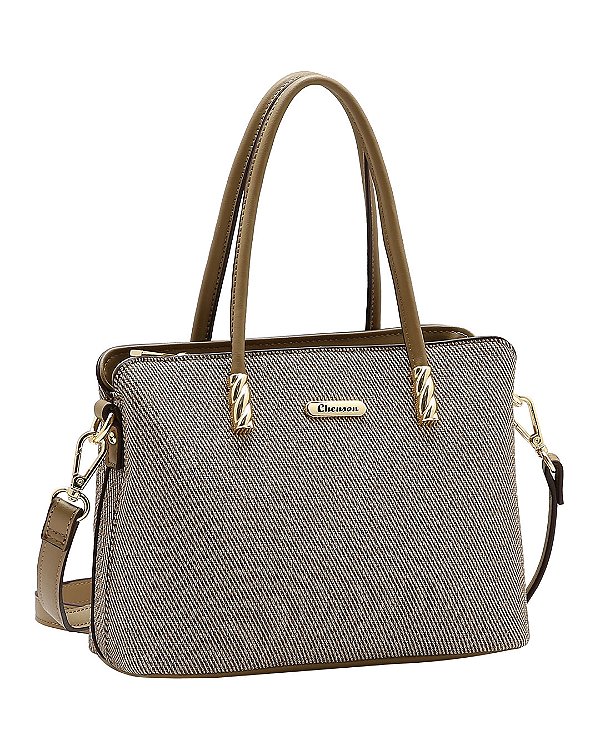 Bolsa Média - Classico Chic - Alça de Ombro - Chenson 3485633 - Marrom