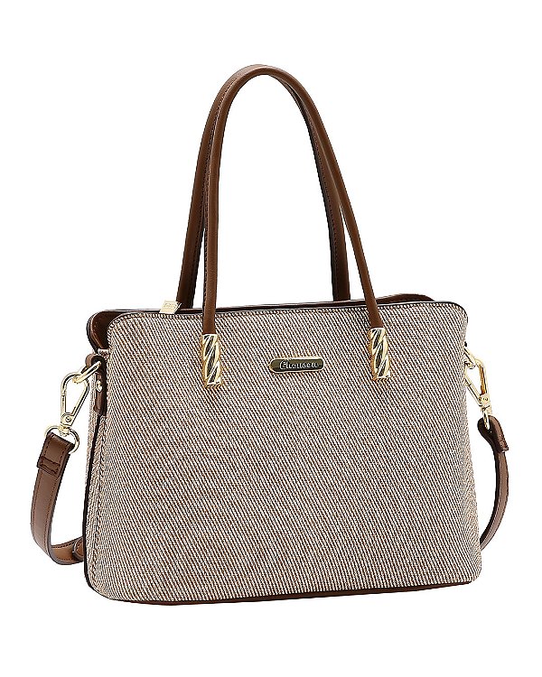 Bolsa Média - Classico Chic - Alça de Ombro - Chenson 3485633 - Nude