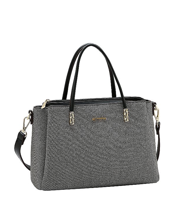Bolsa Média Classico Chic - Alça de Mão - Chenson 3485632 - Preto
