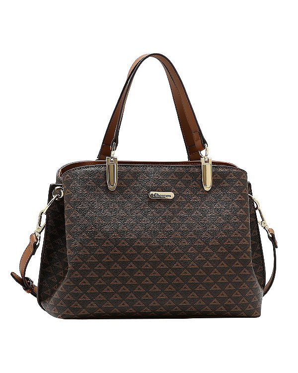 Bolsa Média New Elemento Gráfico - Alça de Mão - Chenson 3485624 - Café