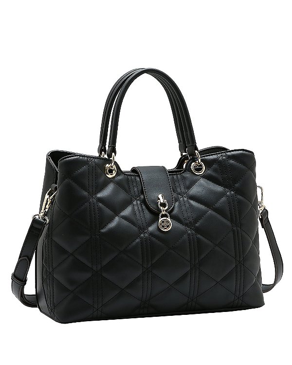 Bolsa Matelassê Elegance - Alça de mão - Chenson 3485679 - Preto
