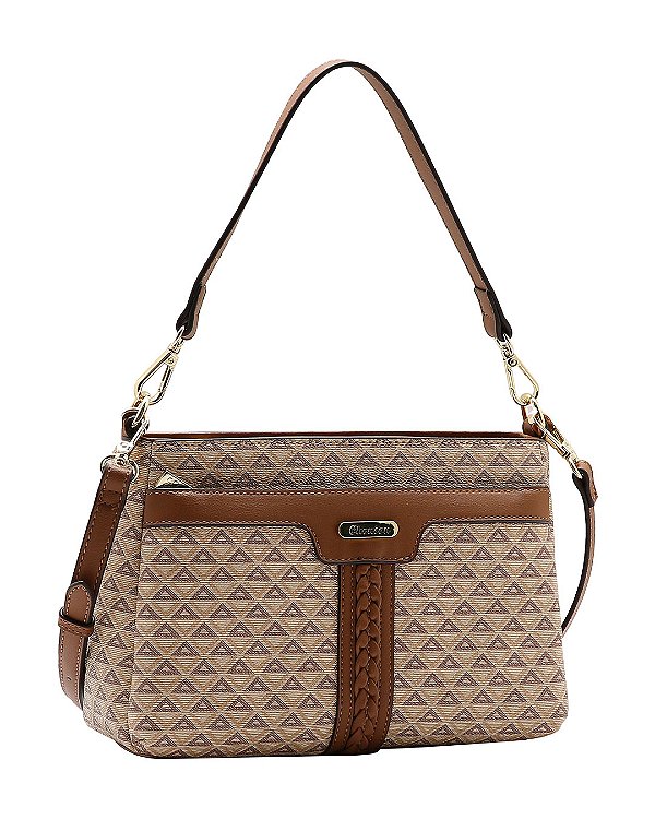 Bolsa Média New Elemento Gráfico - Alça de Ombro - Chenson 3485625 - Bege