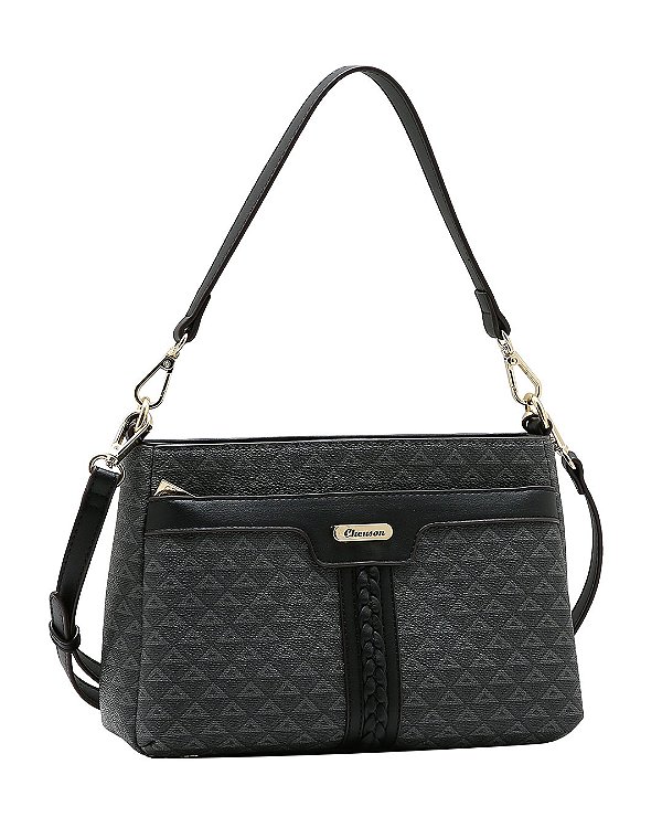 Bolsa Média New Elemento Gráfico - Alça de Mão - Chenson 3485625 - Preto