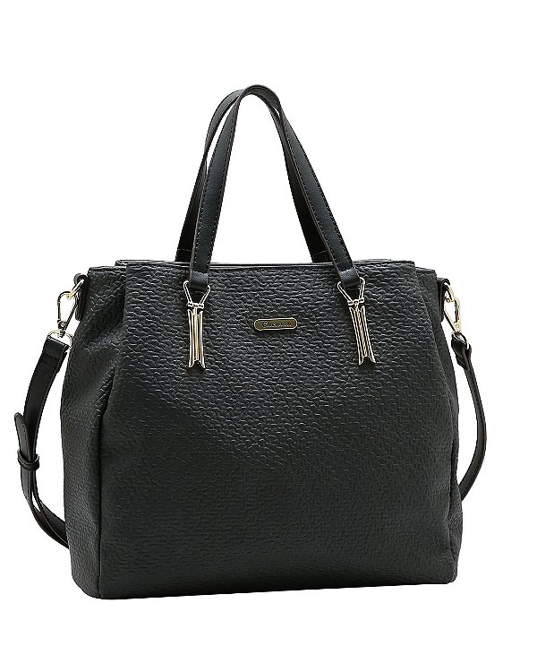 Bolsa Tote casual - Classic - Alça de Mão - Chenson 3485702 - Preto