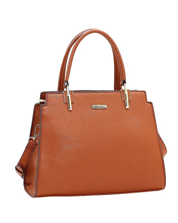 Bolsa Tote Casual Chic - Alça de Mão - Chenson 3485694 - Marrom