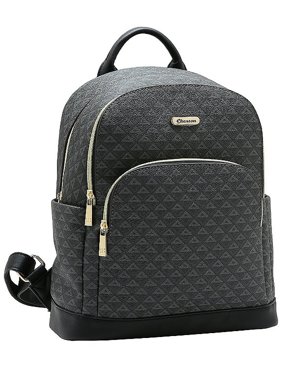 Mochila Feminina New Elemento Gráfico - Chenson 8485618 - Preto