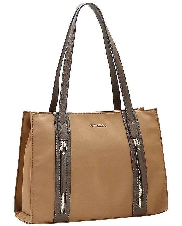 Bolsa Tote Microfiber - Alça de Ombro - Chenson 3185450 - Natural