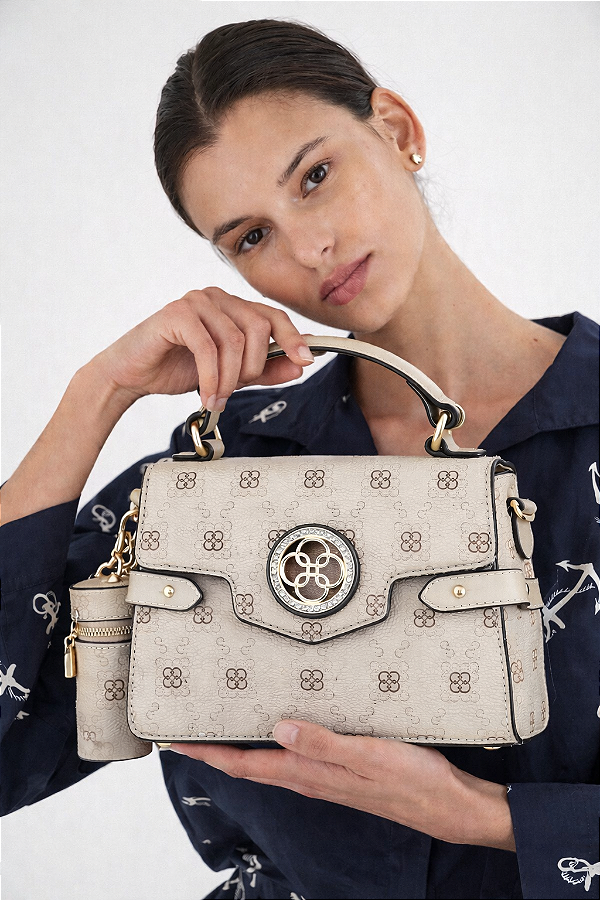 Bolsa Clássica New Monograma - Alça de Mão - Chenson 3485522 - Natural