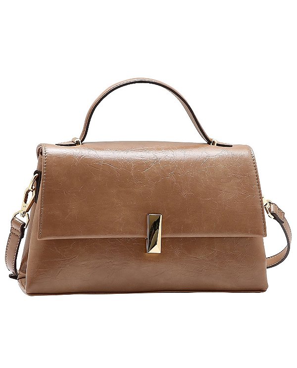 Bolsa Satchel Atemporal - Alça de Mão - Chenson 3485563 - Bege