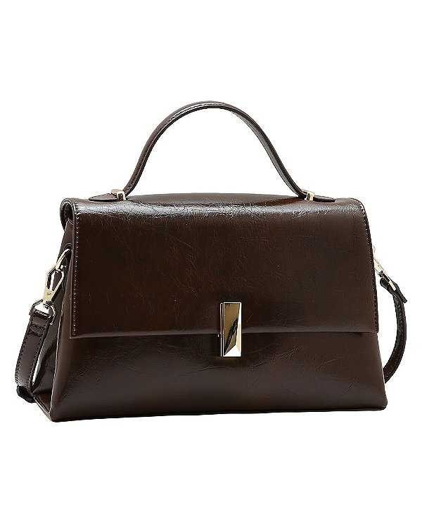 Bolsa Satchel Atemporal - Alça de Mão - Chenson 3485563 - Café