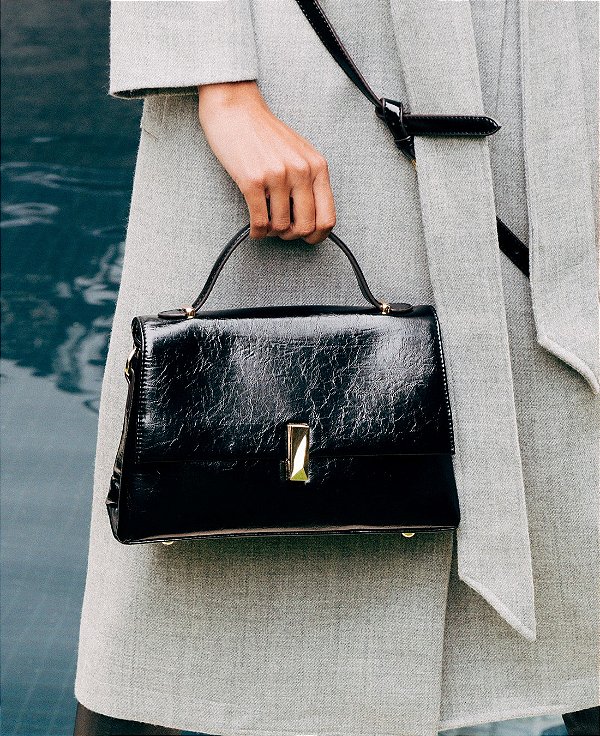 Bolsa Clássica Atemporal - Alça de Mão - Chenson 3485563 - Preto