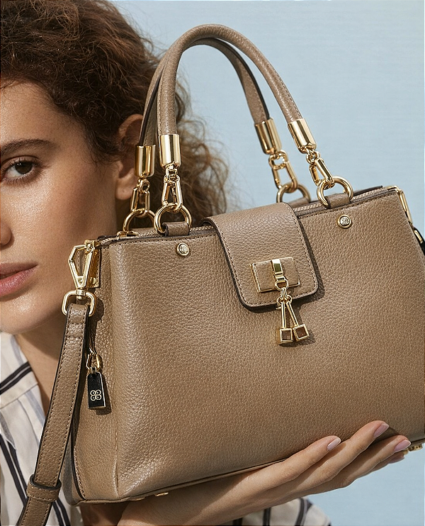 Bolsa Atemporal - Alça de Mão - Chenson 3485570 - Natural