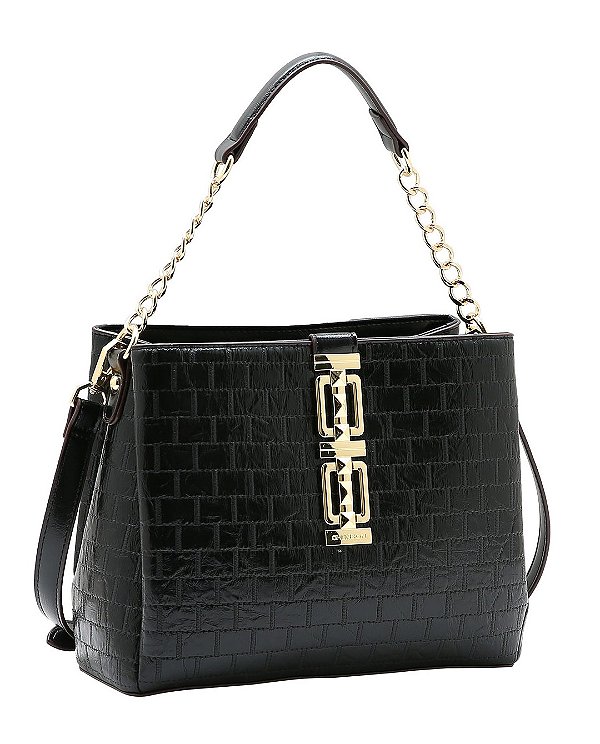 Bolsa Matelassê Elegance - Alça de Mão - Chenson 3485556 - Preto