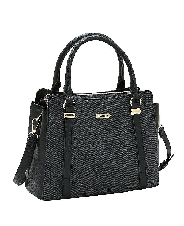 Bolsa Tote Contrastes - Alça de Mão - Chenson 3485924 Preto