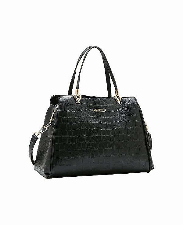Bolsa Tote Clássica Croco - Alça de mão - Chenson 3485958 Preto