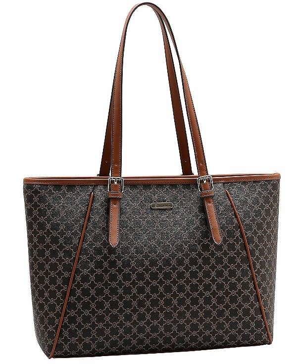 Bolsa Shopper de Ombro Elemento Gráfico - Chenson 3486012 Café