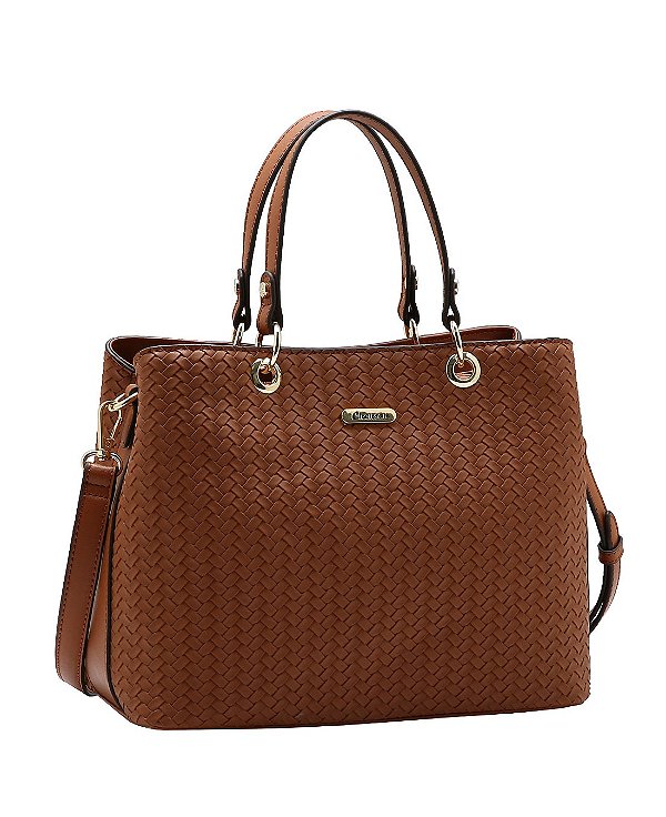 Bolsa Tote Contemporâneo - Alça de Mão - Chenson 3485952 Marrom