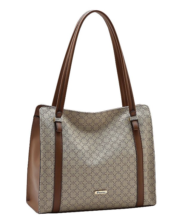 Bolsa Tote Elemento Gráfico - Alça de Ombro - Chenson 3485883 Bege
