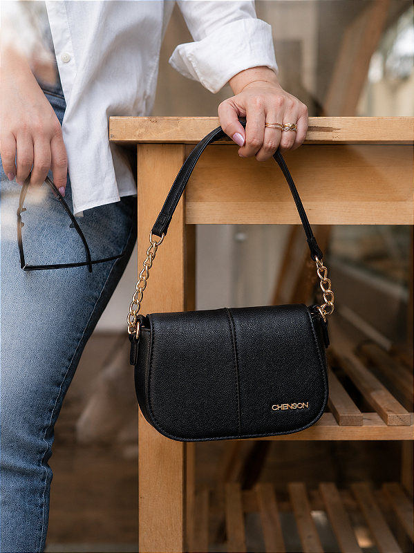 Bolsa Estruturada - Tiracolo - Chenson 3484929 Preto
