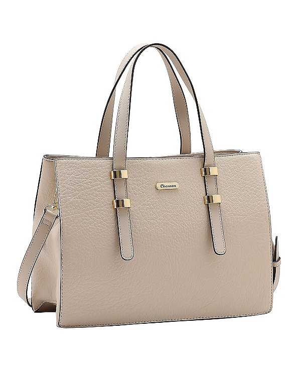 Bolsa Tote Minimalista Soft - Alça de mão - Chenson 3485918 Bege