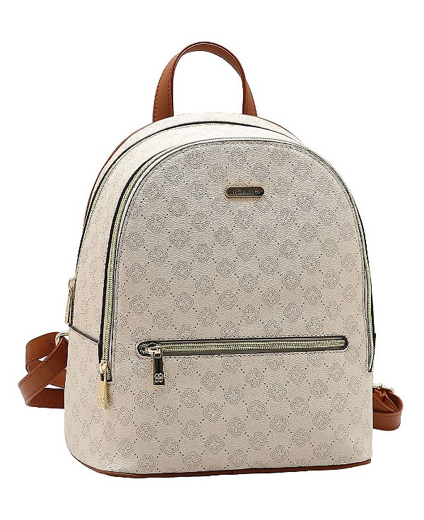 Mochila Feminina Elemento Gráfico - Chenson 8485875 Bege