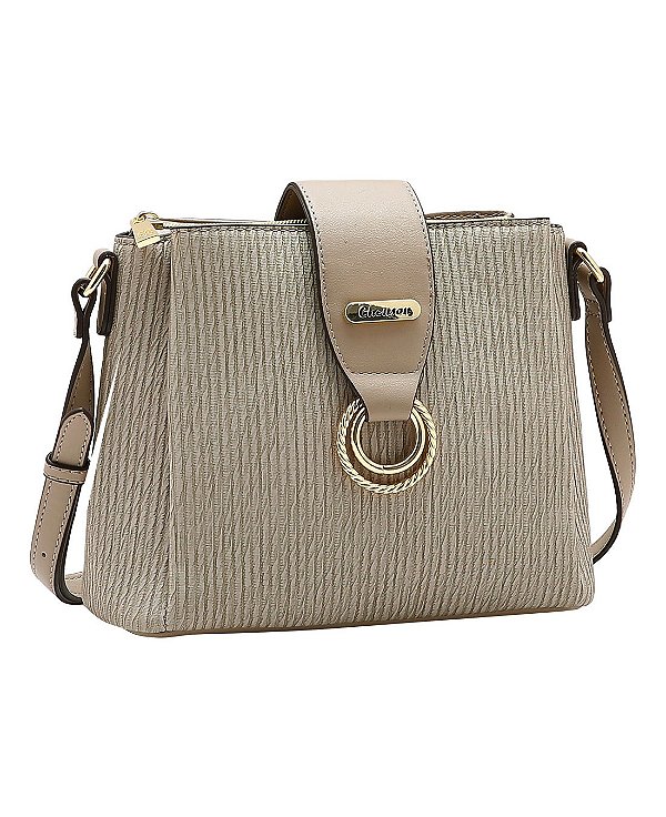 Bolsa Transversal Crossbody - Casual Chic - Chenson 3485906  Natural