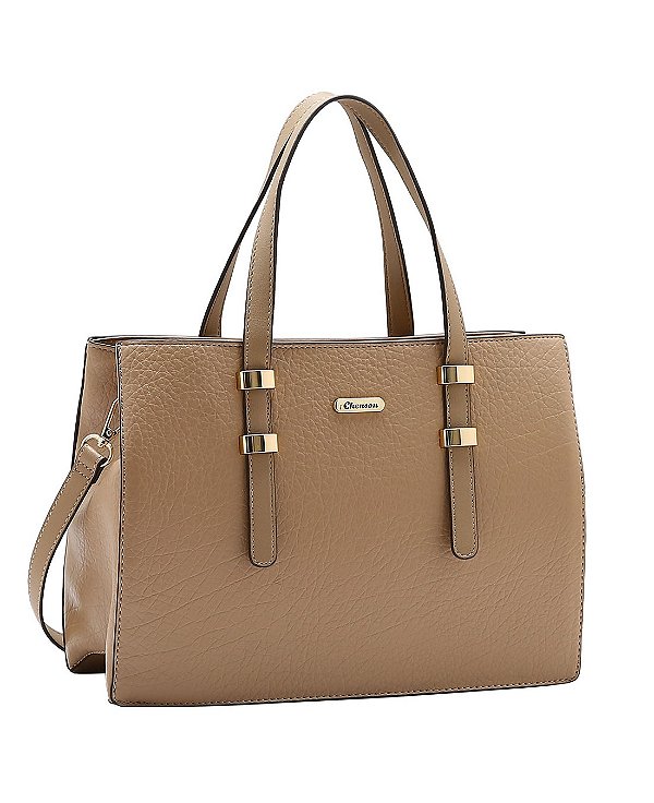 Bolsa Tote Minimalista Soft - Alça de mão - Chenson 3485918 Natural