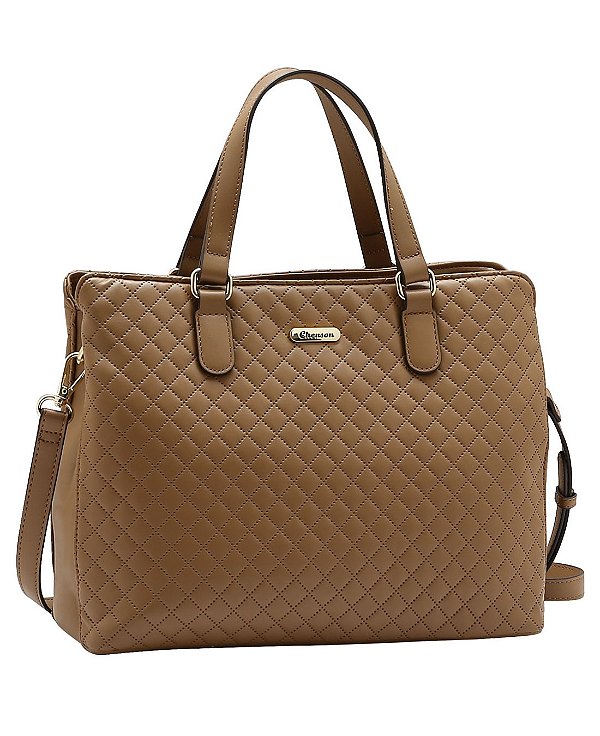 Bolsa Tote Matelassê - Alça de mão - Chenson 3485920 Natural