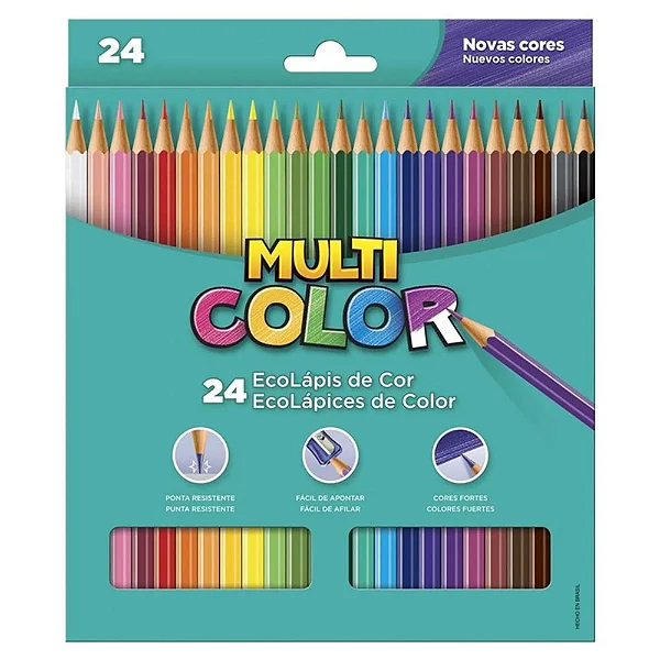 Lápis De Cor 24 Cores Super MultiColor Faber Castell