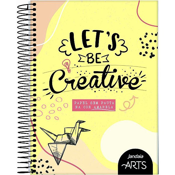 Caderno Colegial Let’s Be Creative Jandaia Arts 80 Folhas