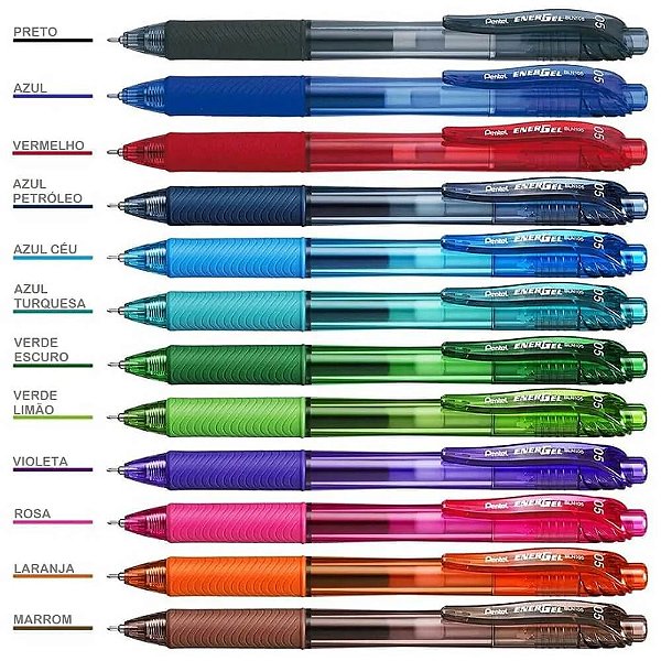 Caneta Energel X Retratil 0,5mm - Pentel