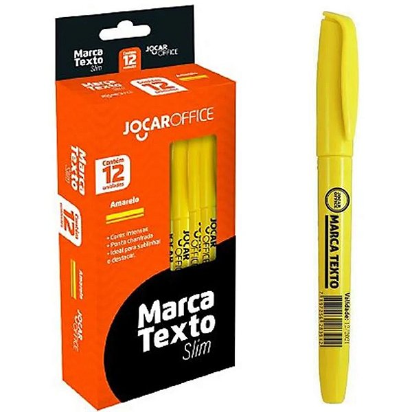 Caneta Marca Texto Amarelo Jocar Office