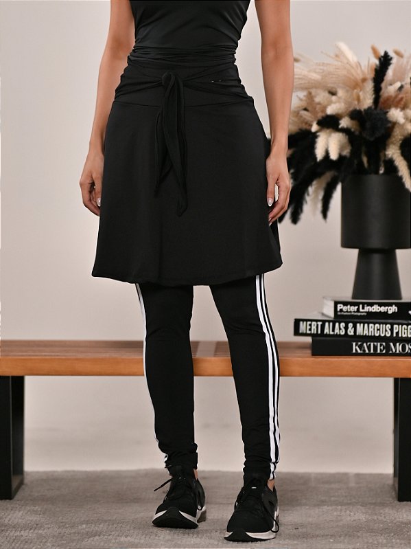 Saia Calça Fitness Cós Largo com Faixa Anagrom Ref.7012