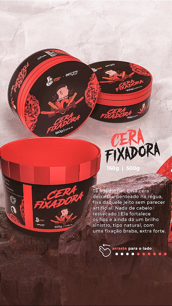 Atacado Cera Fixadora 160g (FARDO COM 24)