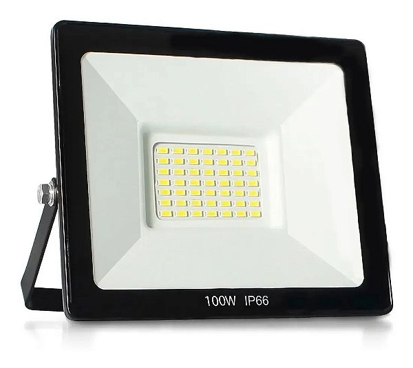 Refletor LED Slim 100W Branco Frio