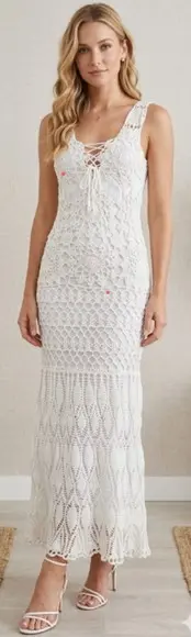 Vestido de Crochê Noiva