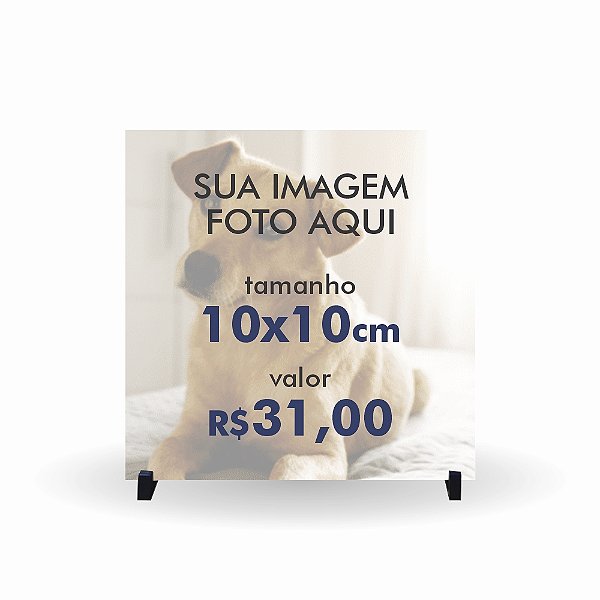 Azulejo Personalizado com Foto ou Imagem de seu Jeito  10x10cm