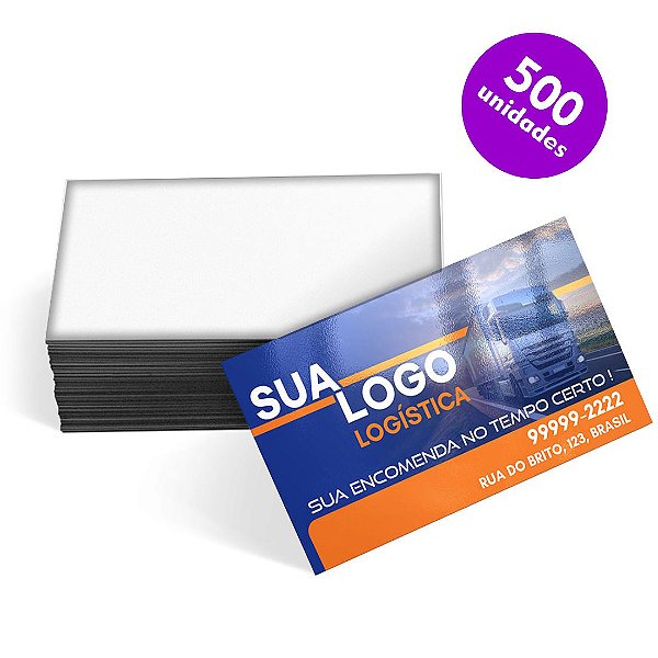 Impressão de 500 Cartões de Visita Só frente em Couché 250g