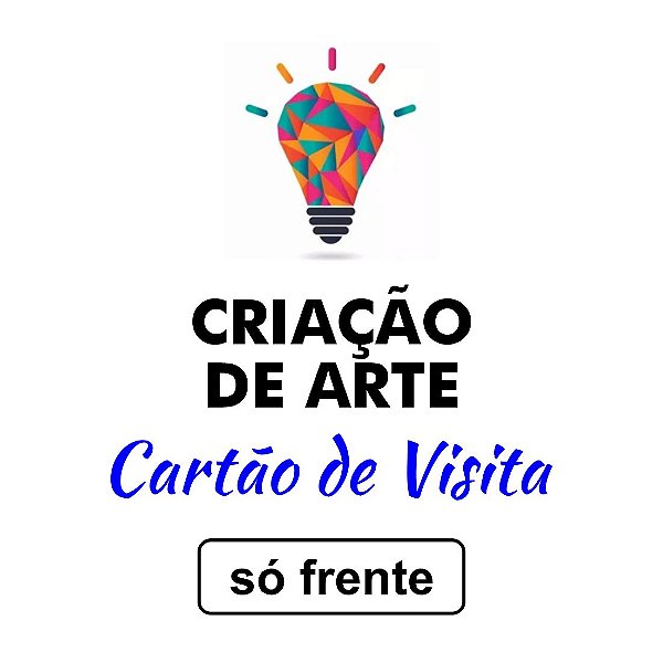 Arte Gráfica para Impressão de Cartão de Visita Só Frente
