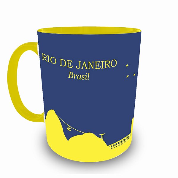 Caneca Personalizada Silhueta Rio de Janeiro Blue