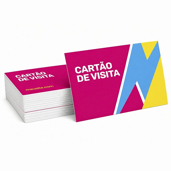 Impressão 100 Cartões de Visita Só frente em Couché 300g