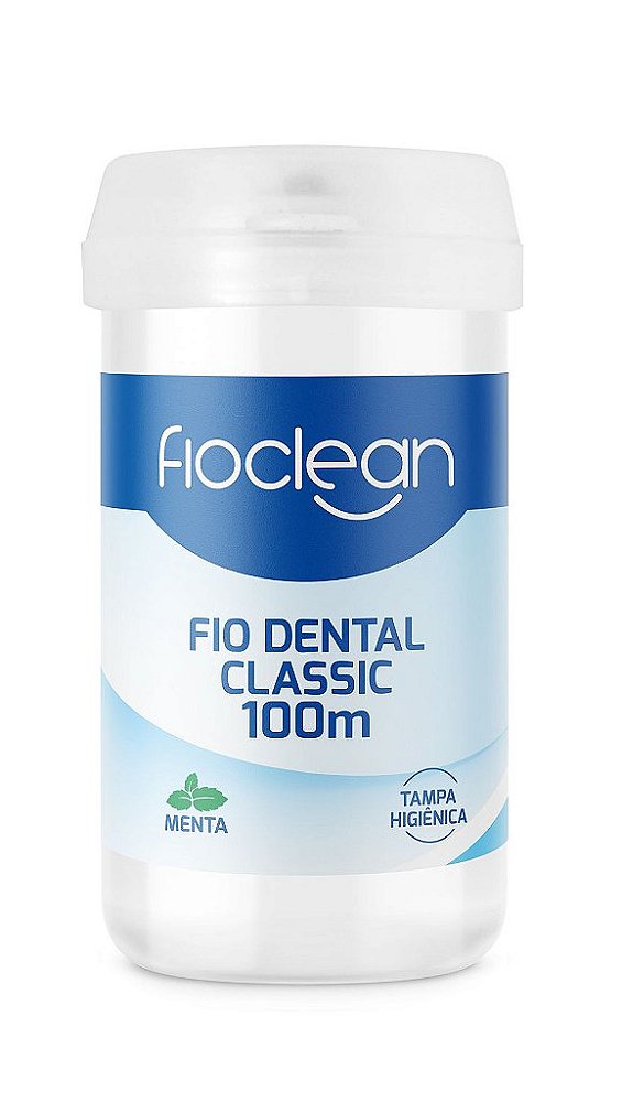 Fio Dental Classic 100m Menta Com Tampa Higiênica Fioclean
